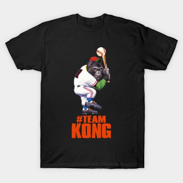 Godzilla vs Kong - Official Team Kong Baseball T-Shirt by Pannolinno